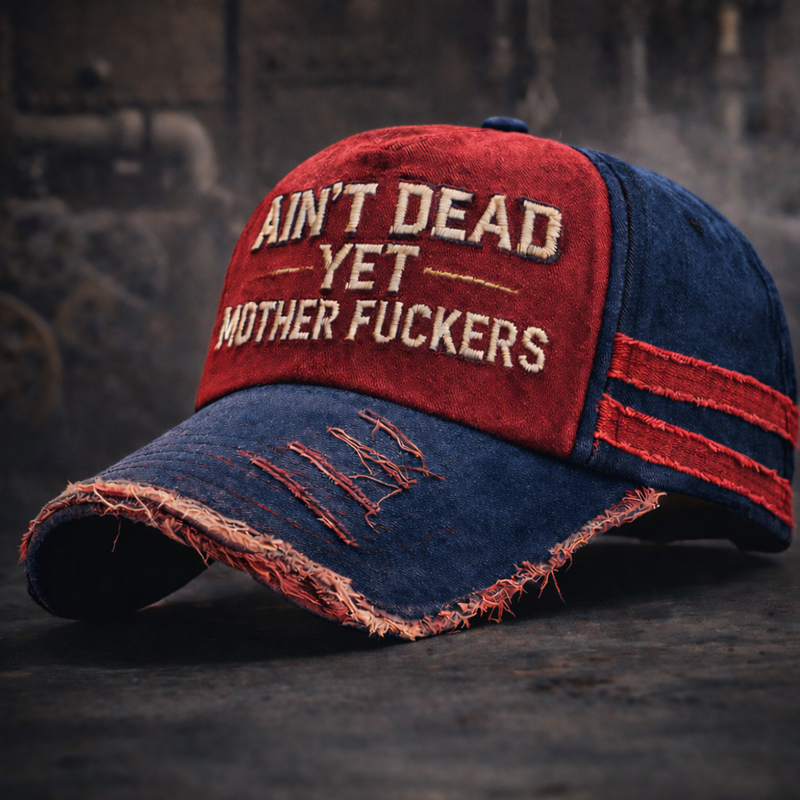 Funny Retro Old Man Club Print Casual Hat