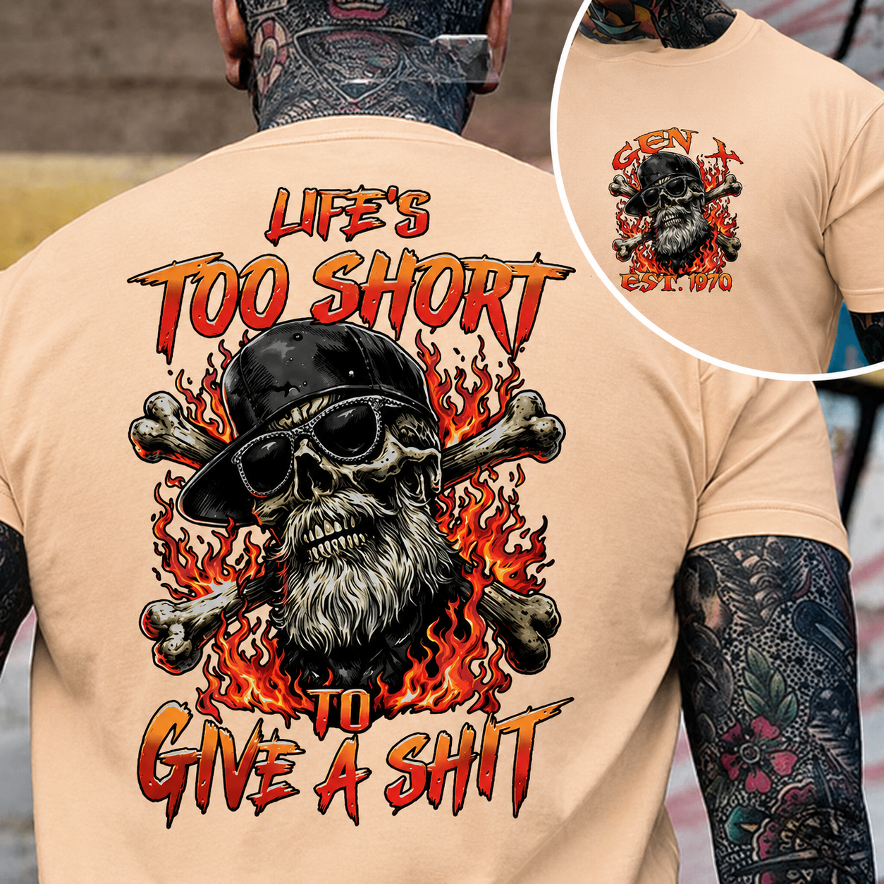 Custom Year Gen X Life's Too Short To Give A Shit T-shirt