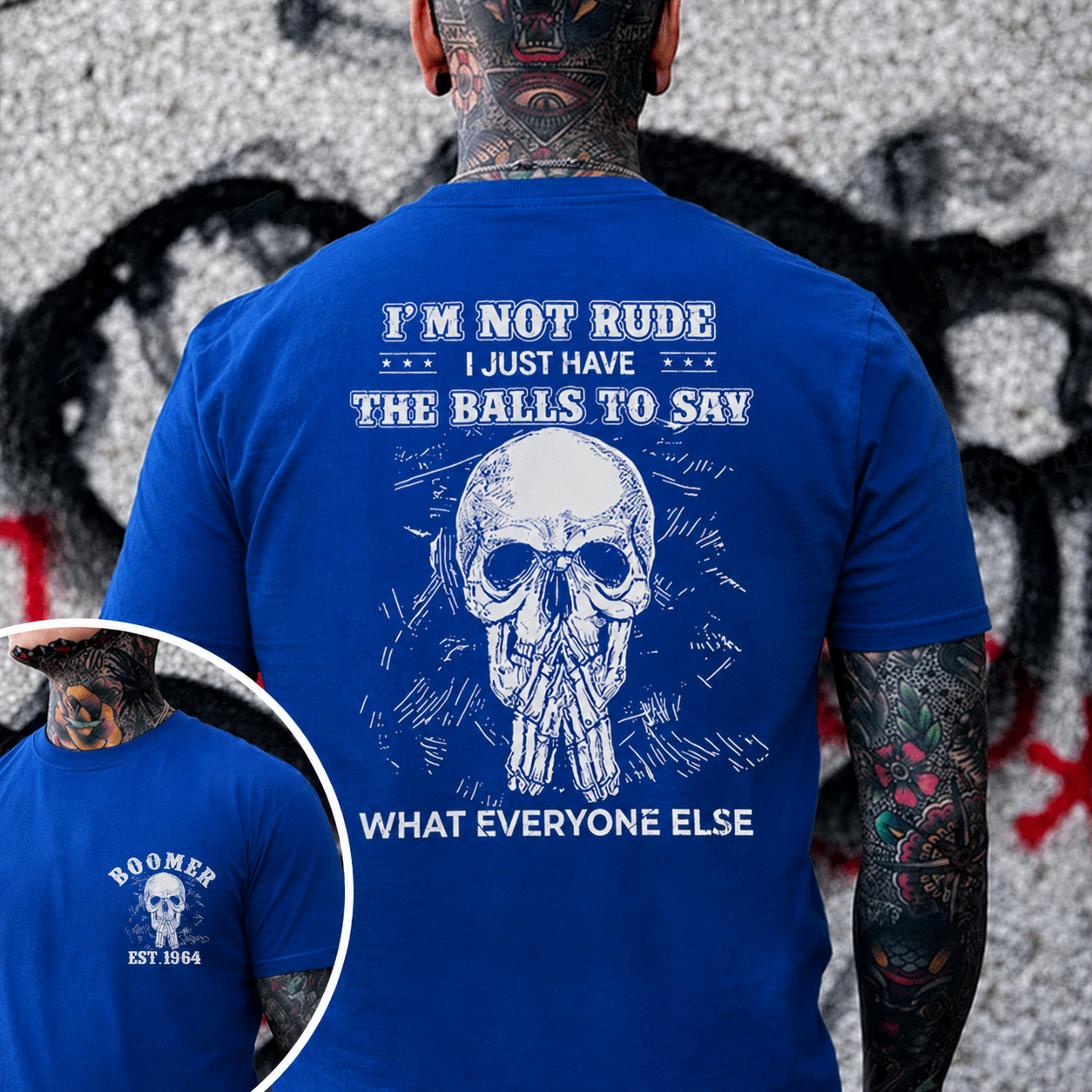 BOOMER: I'M NOT RUDE | Personalized Birth Year Hardcore Apparel