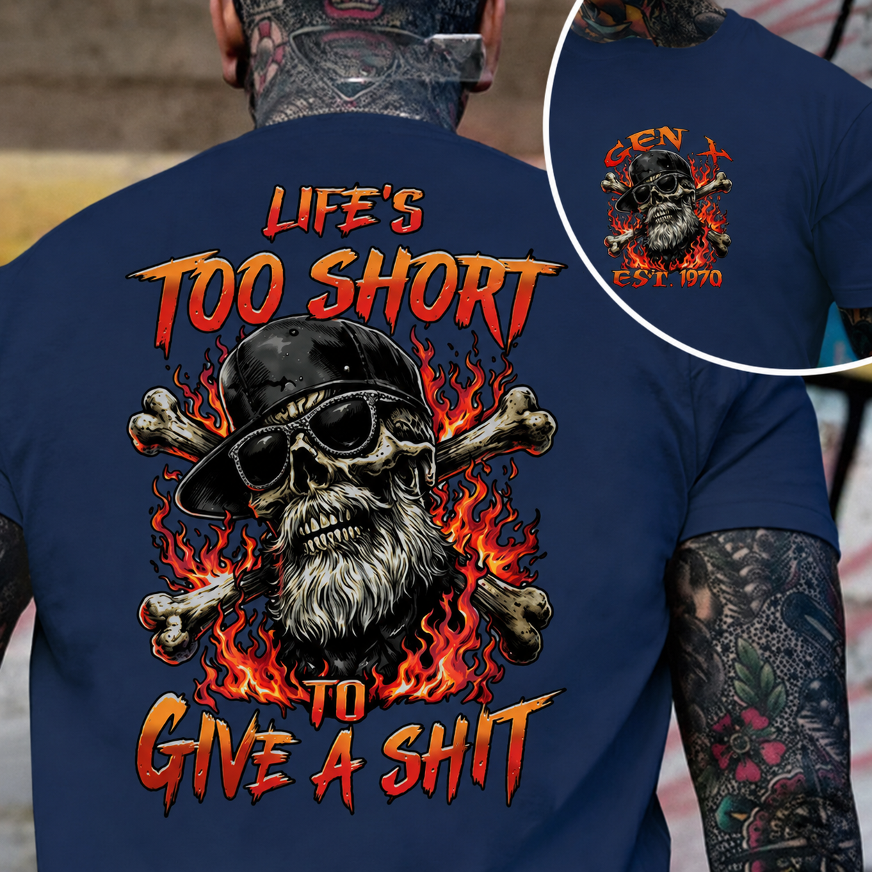 Custom Year Gen X Life's Too Short To Give A Shit T-shirt