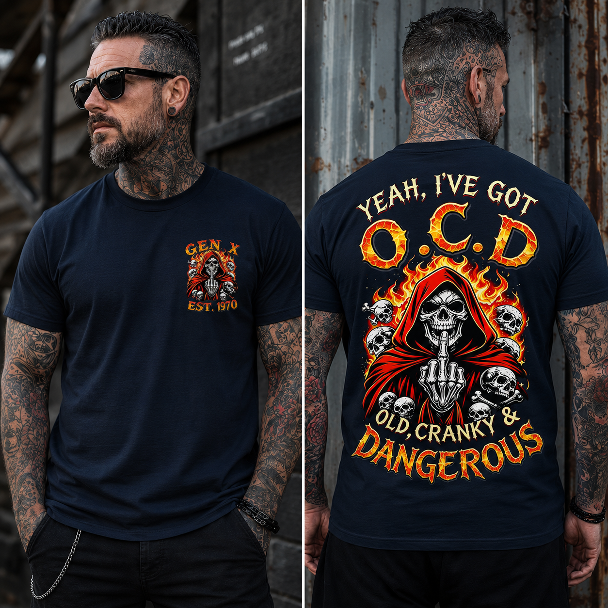 Yeah I've Got O.C.D Old Cranky & Dangerous Custom Year T-shirt