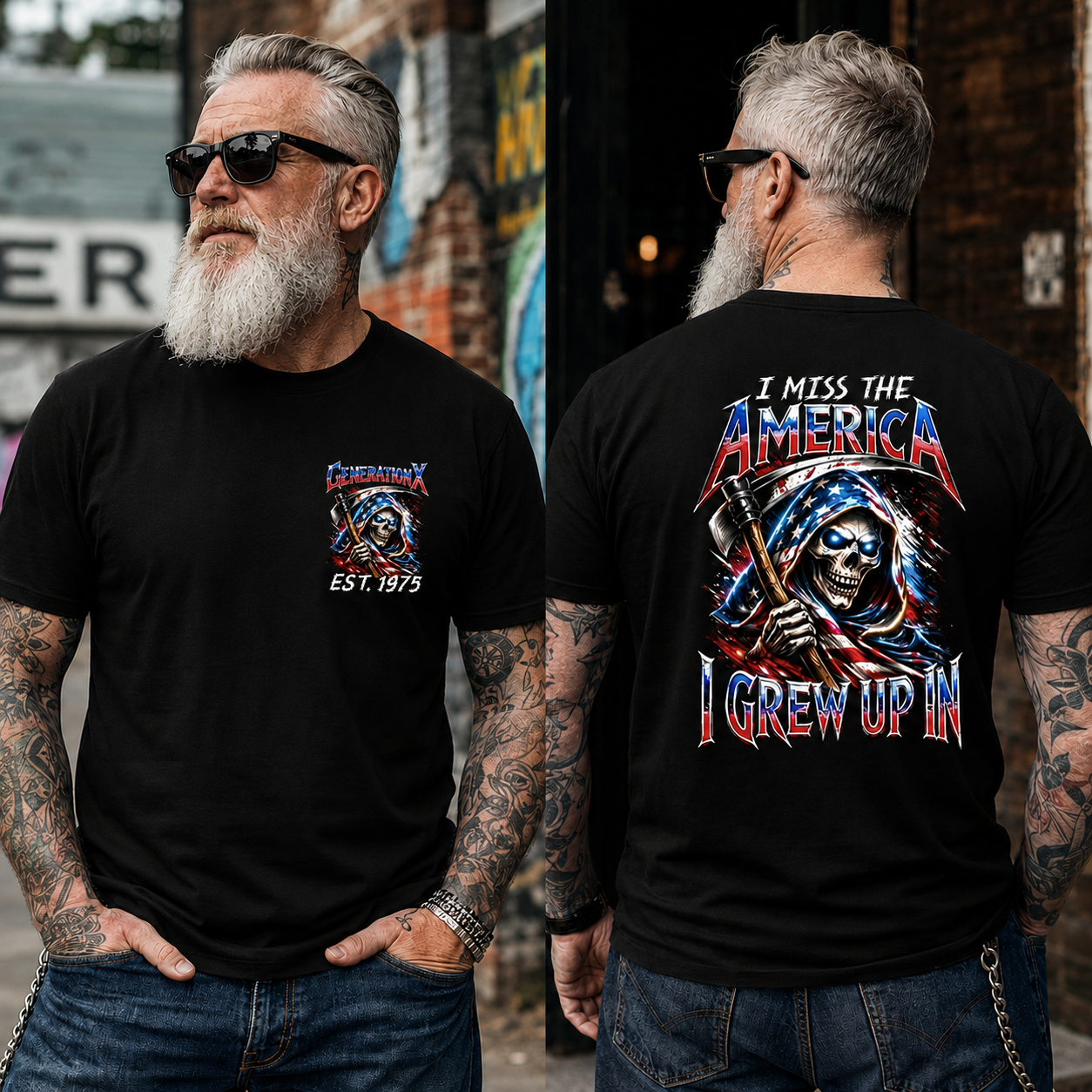 Personalized Year 1965-1980 I Miss The America, I Grew Up In Badass Generation X Shirt