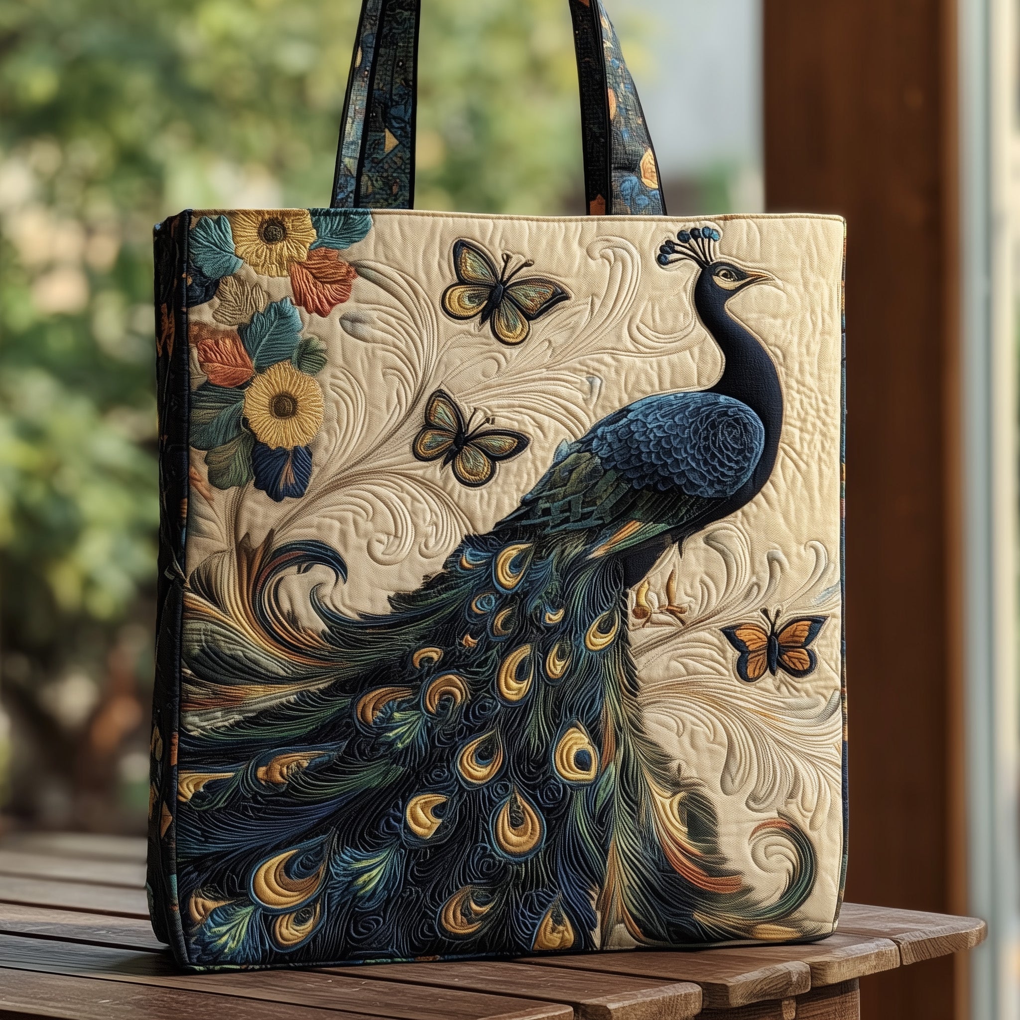 Hippie Quilted Tote Bag