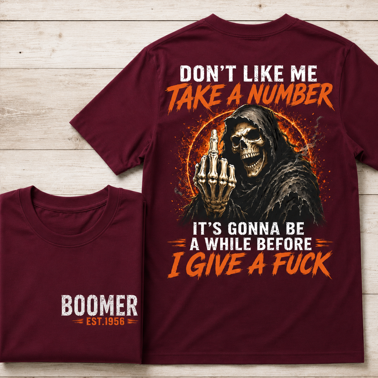 Don't Like Me Take A Number Skull Custom Year Shirt