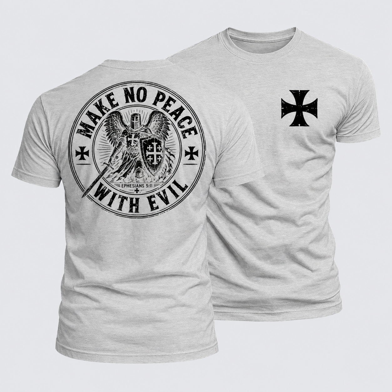 Luxe Mercerized Cotton Tee - Make No Peace With Evil