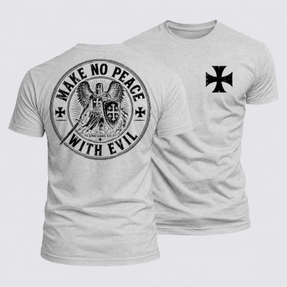 Luxe Mercerized Cotton Tee - Make No Peace With Evil
