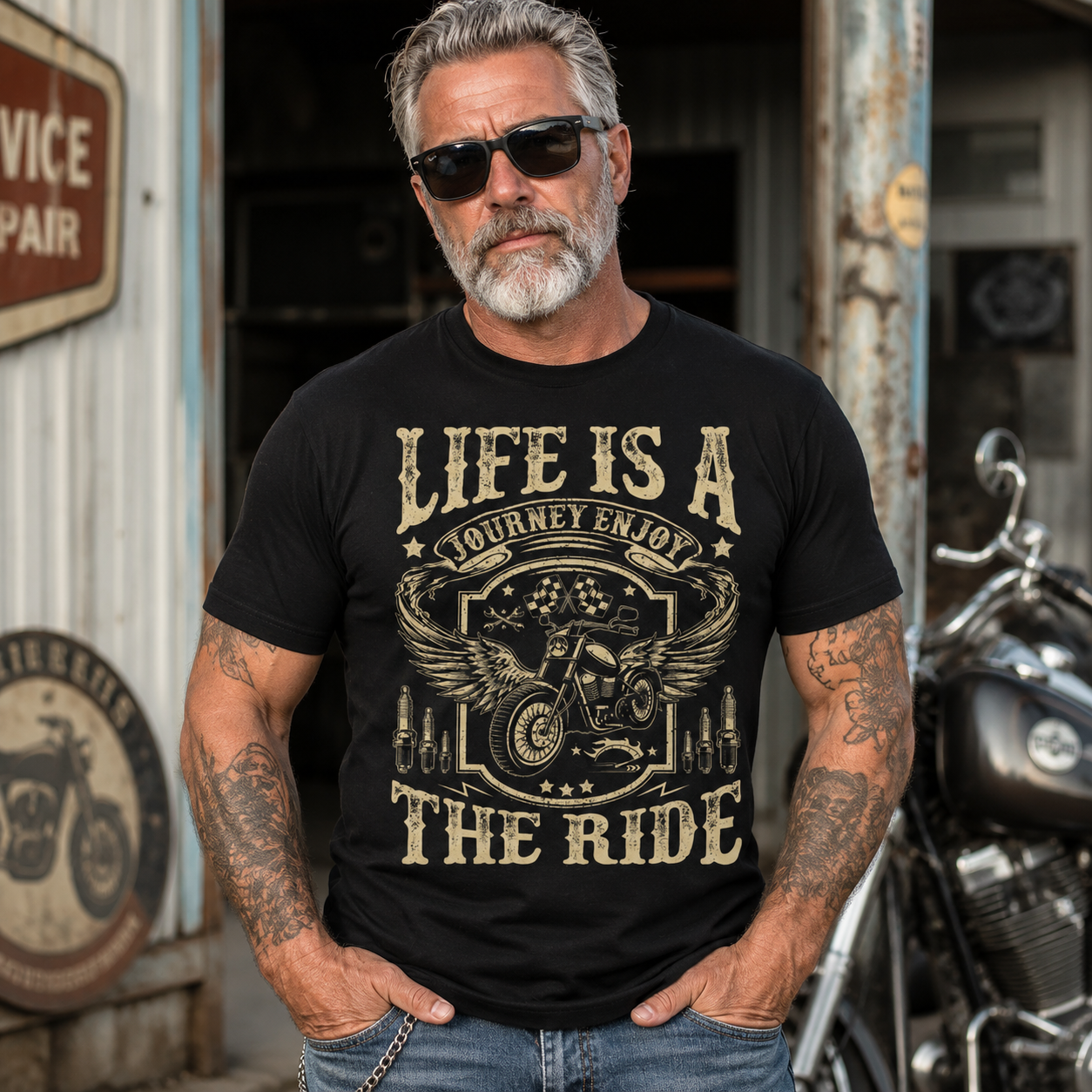 Biker Wife Girl I Ride My Own Biker Funny Motorcycle Biker Racing T Shirt