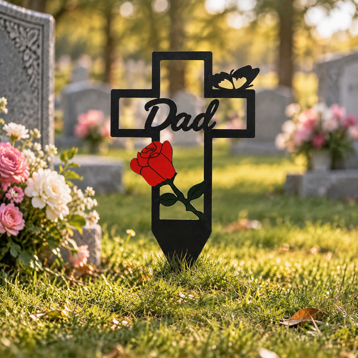 Metal Cemetery Memorial Plaque for Remembrance