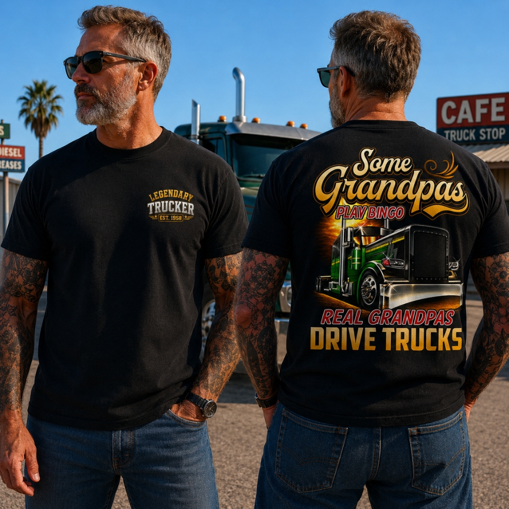 Legendary TruckerTM Custom Year Shirt | Real Grandpas Drive Trucks