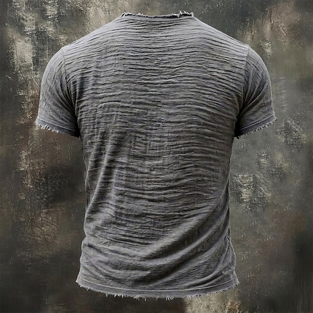 Men's T Shirt 100% Cotton T-Shirt Short Sleeve V Neck