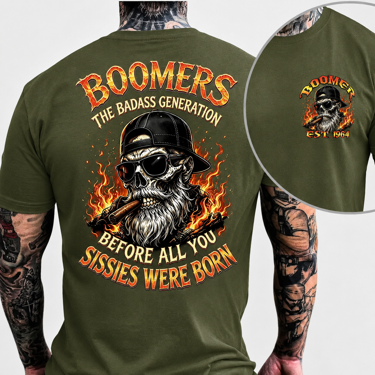 Custom Year Boomer T-shirt, Boomers The Badass Generation Before All You Sissies Were Born T-Shirt
