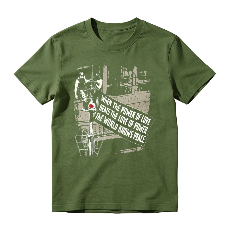 When The Power Of Love Beats The Love Of Power The World Knows Peace Graphic Unisex Classic T-shirt