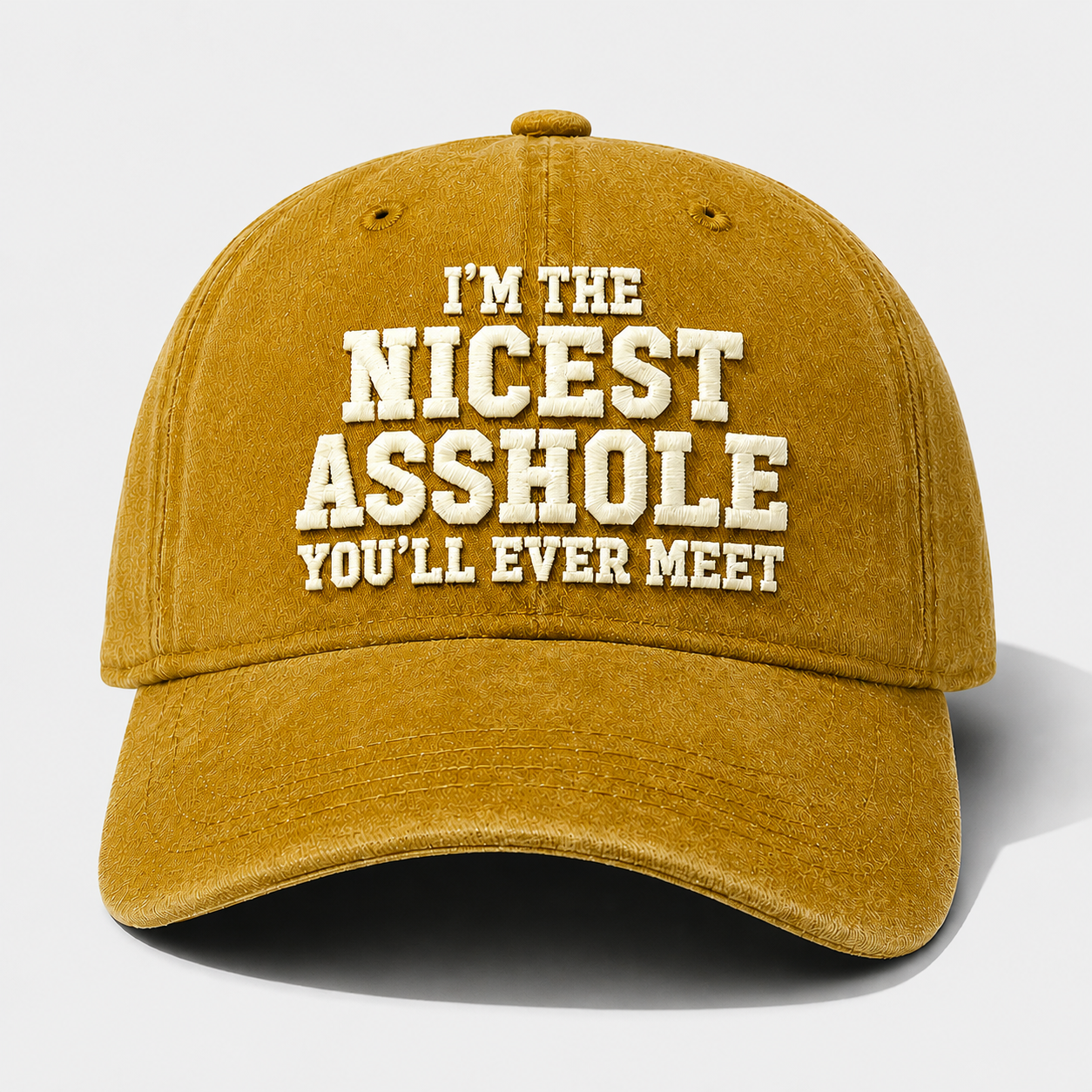 I'm The Nicest Asshole You'll Ever Meet Embroidery Cap