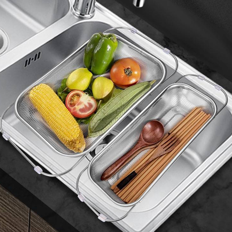 Stainless Steel Telescopic Drainer Basket