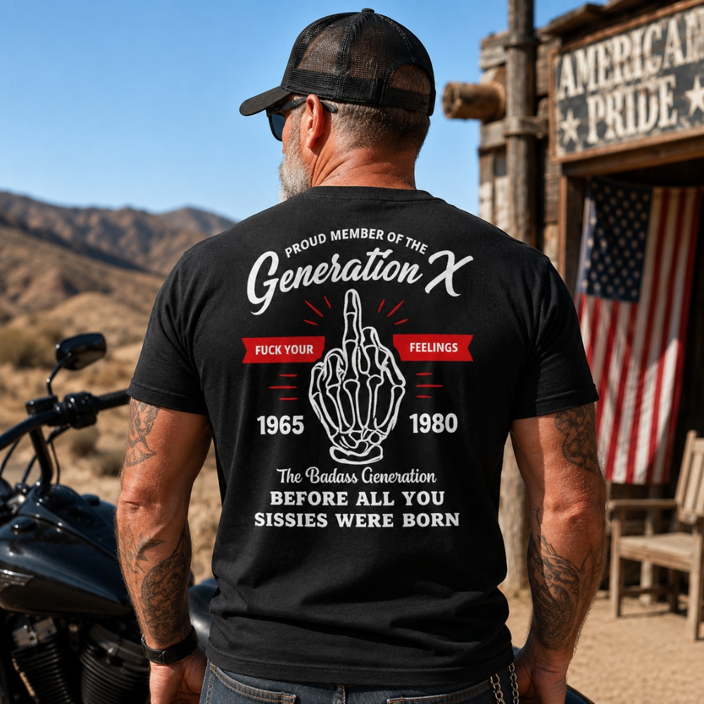 Generation X™ Custom Year T-Shirt | Fuck Your Feelings Tee