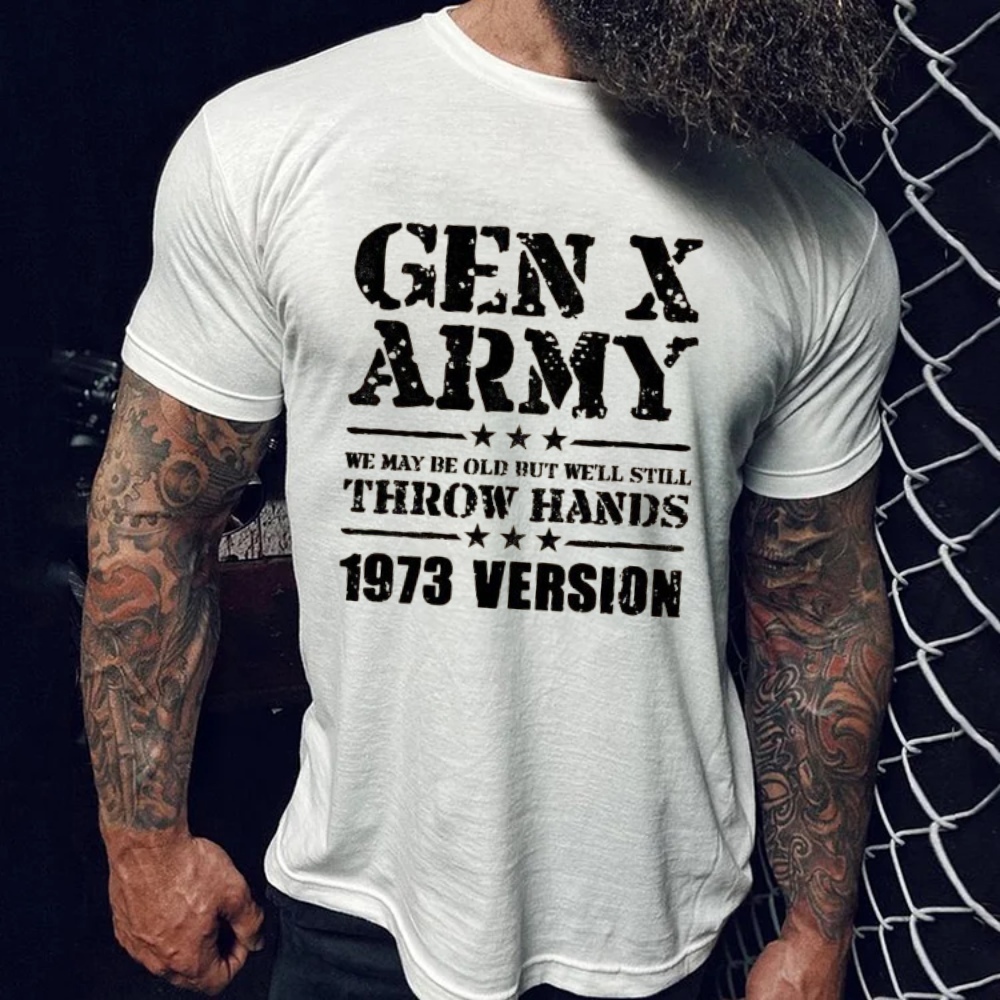 Personalization GEN X ARMY Shirt  Custom Year Tshirt