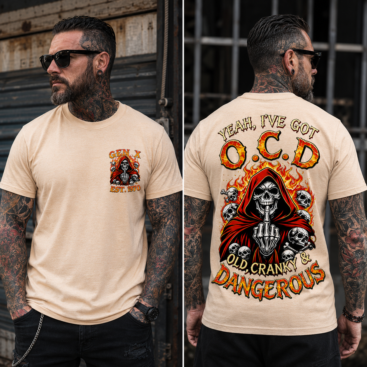 Yeah I've Got O.C.D Old Cranky & Dangerous Custom Year T-shirt