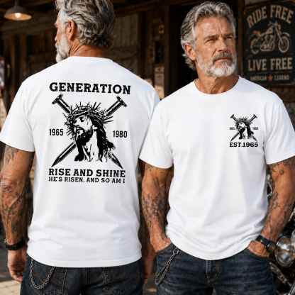 RISE AND SHINE HE'S RISEN, AND SO AM I Custom Year 100% Heavyweight Cotton T-Shirt
