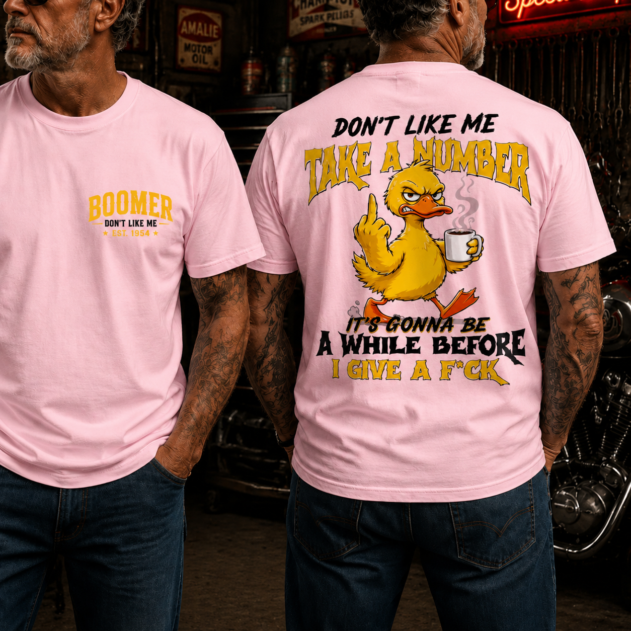 Boomer Don't Like Me Take A Number Personalized EST. Year Funny Graphic T-Shirt