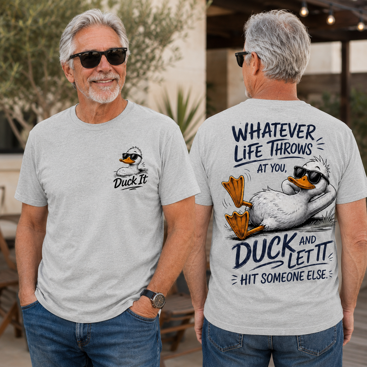 "Whatever Life Throws at You – Duck It Tee
