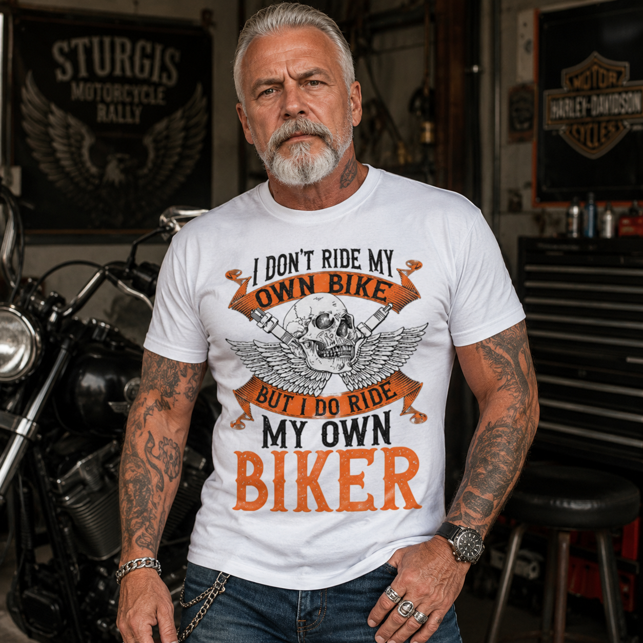 Biker I Dont Ride My Own Bike But I Do Ride My Own Biker Biker Racing T Shirt