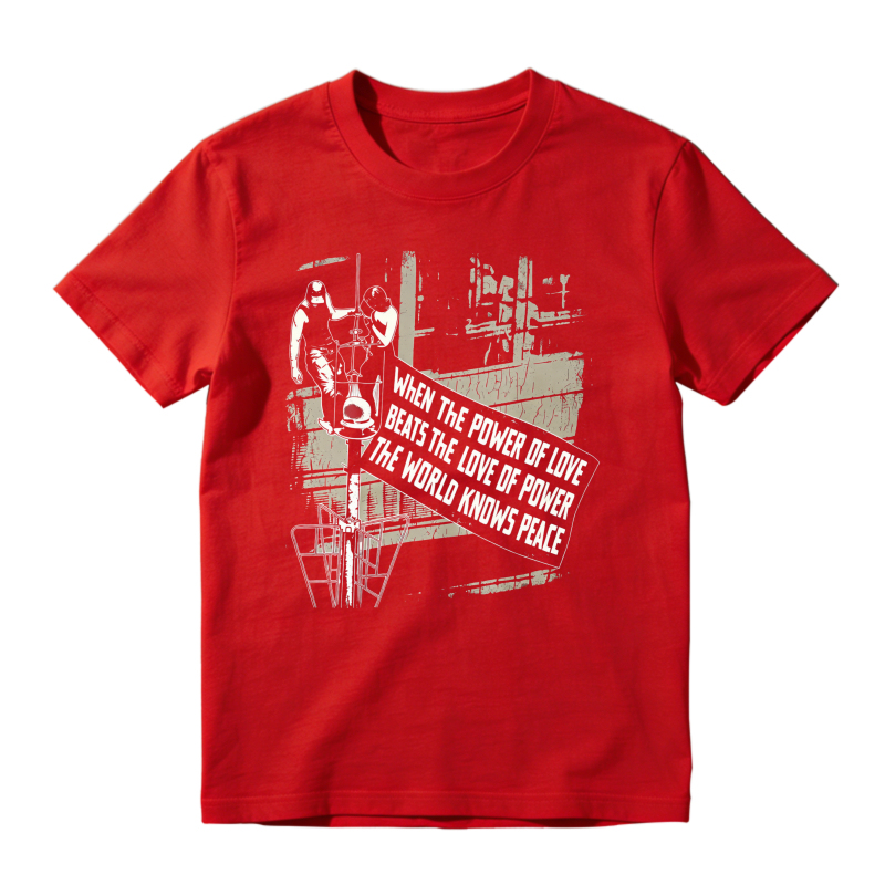 When The Power Of Love Beats The Love Of Power The World Knows Peace Graphic Unisex Classic T-shirt