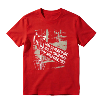 When The Power Of Love Beats The Love Of Power The World Knows Peace Graphic Unisex Classic T-shirt