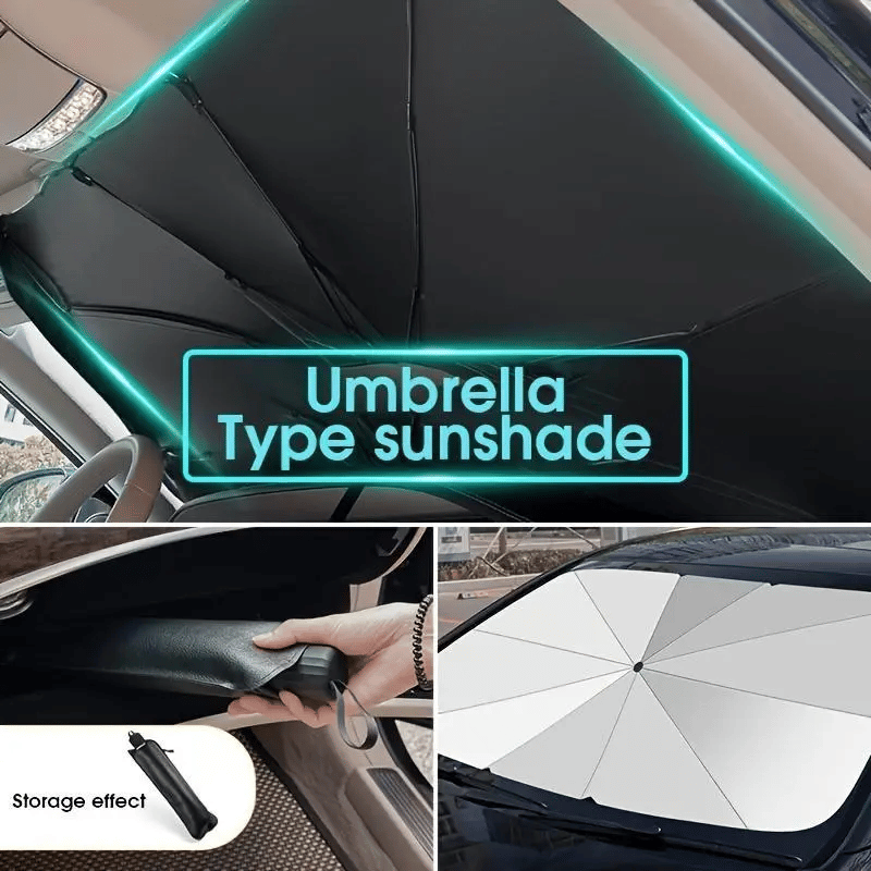 🔥Car Windshield Sun Shade Umbrella – Foldable UV Protection Heat Blocker