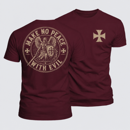 Luxe Mercerized Cotton Tee - Make No Peace With Evil