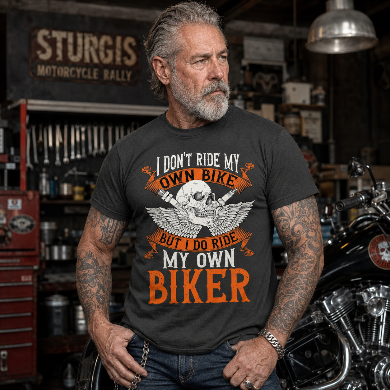 Biker I Dont Ride My Own Bike But I Do Ride My Own Biker Biker Racing T Shirt