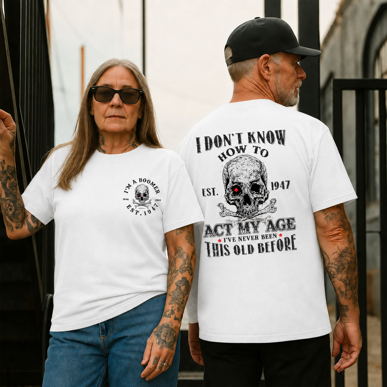 I Don't Know How To Act My Age T-shirt, Boomer Custom Year Of Birth T shirt, Cotton T Shirt