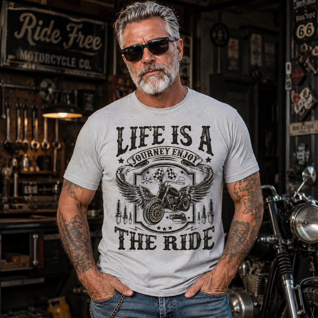 Biker Wife Girl I Ride My Own Biker Funny Motorcycle Biker Racing T Shirt