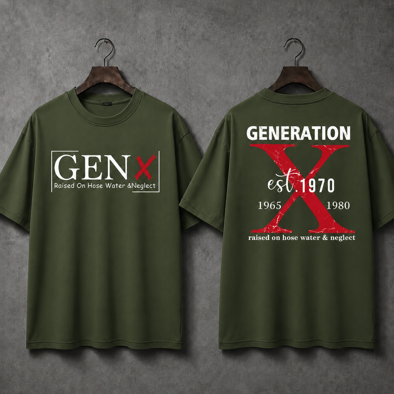 Custom Generation X raised on hose water & neglect unisex T-shirt