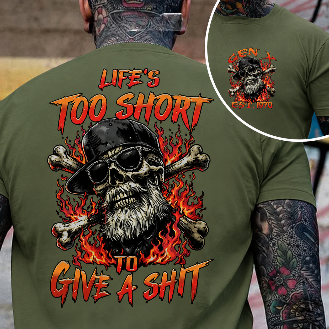 Custom Year Gen X Life's Too Short To Give A Shit T-shirt