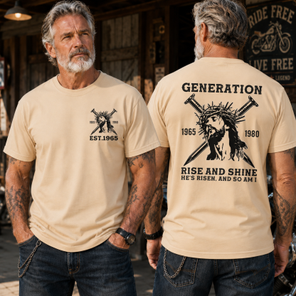 RISE AND SHINE HE'S RISEN, AND SO AM I Custom Year 100% Heavyweight Cotton T-Shirt
