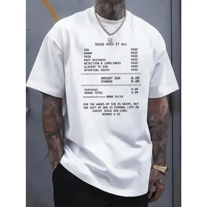 JESUS PAID IT ALL Graphic Print Tee