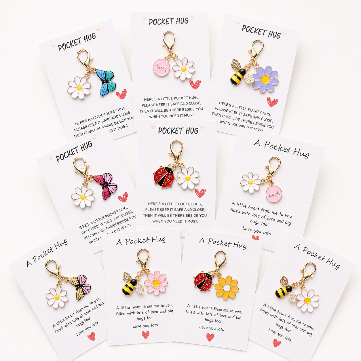 ✨20 Sets Hug Favors(🦋Butterfly, Ladybird, Flower, Bee)
