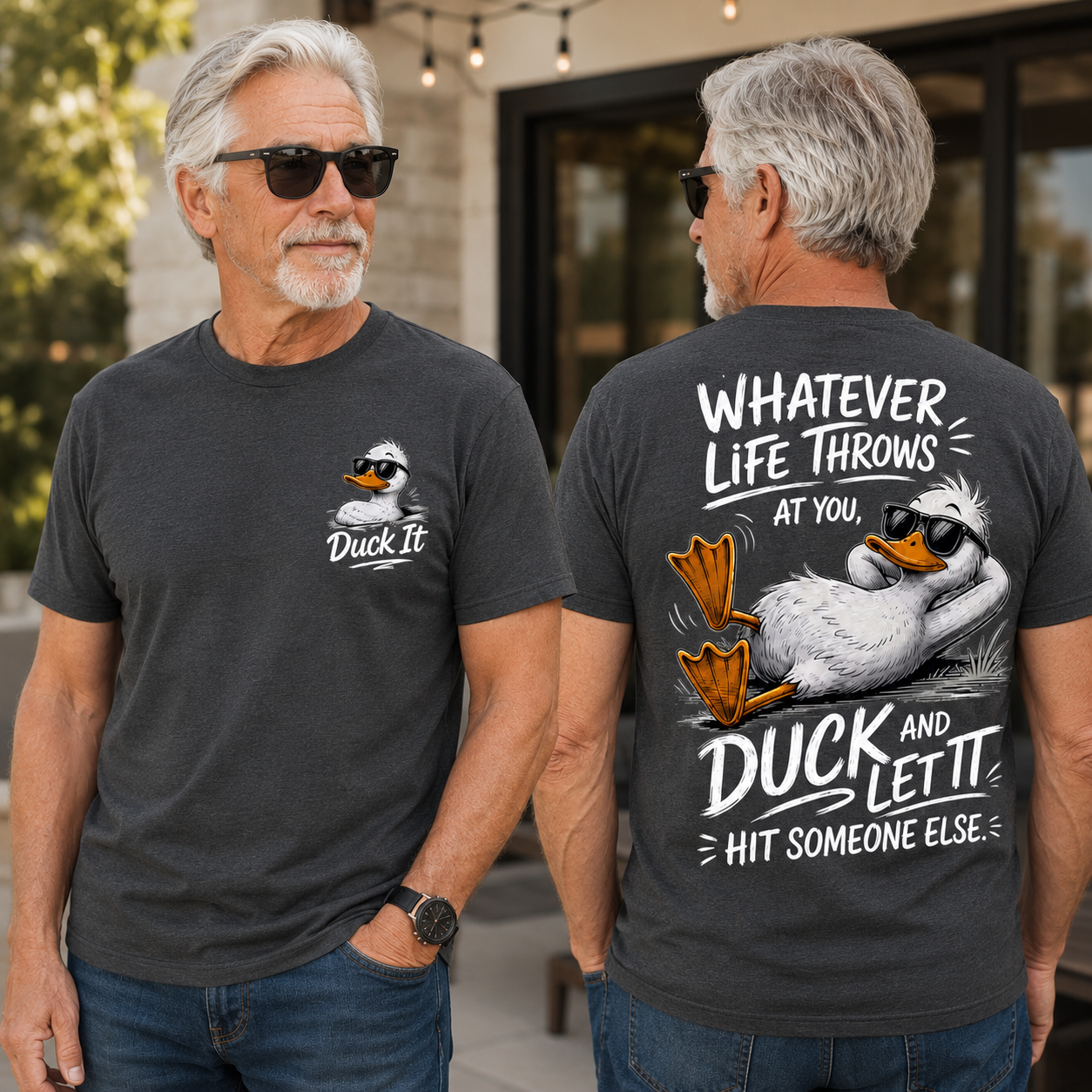 "Whatever Life Throws at You – Duck It Tee