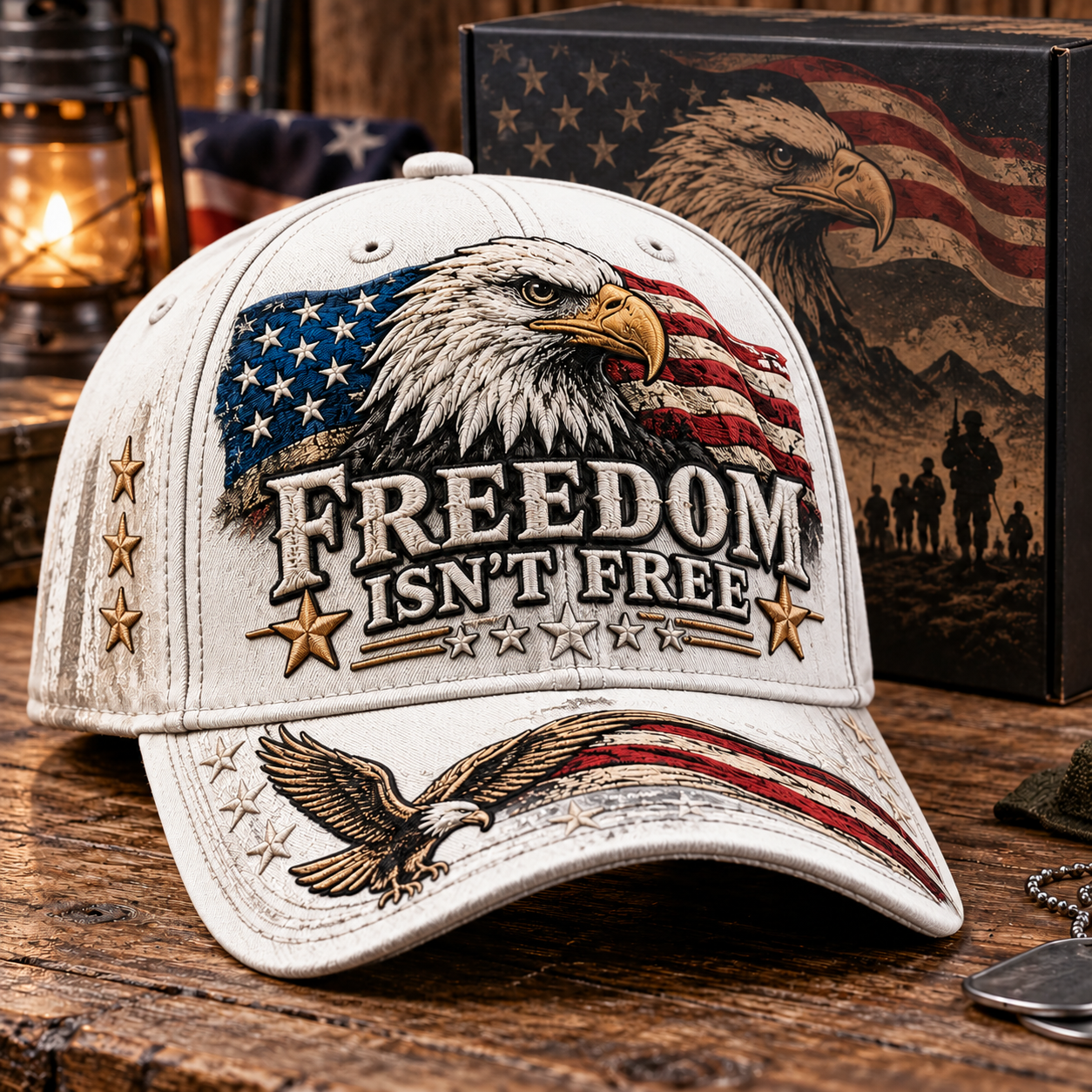 🦅Freedom Isn't Free Patriotic Eagle Baseball Cap