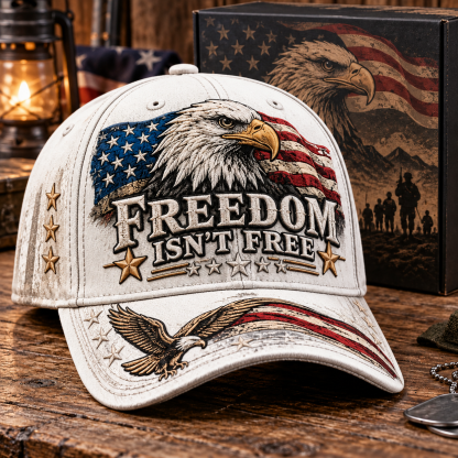🦅Freedom Isn't Free Patriotic Eagle Baseball Cap