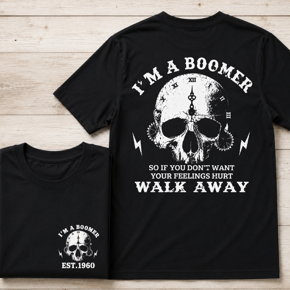 I'm A Boomer Custom Year Vintage Skull Graphic T-Shirt
