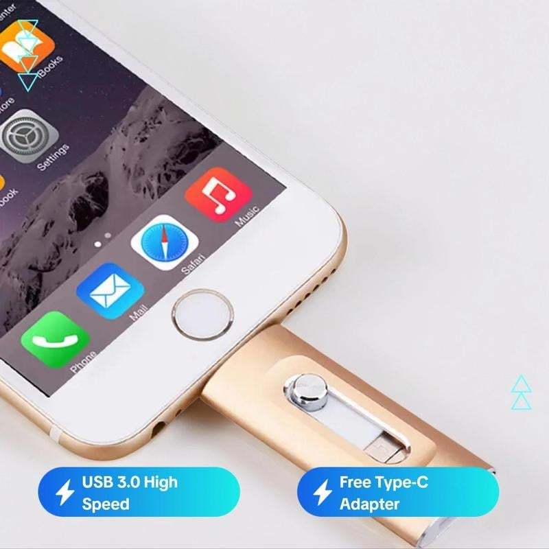 ⚡3 in 1 Flash Drive⚡ Portable High Speed USB 3.0 Memory Storage