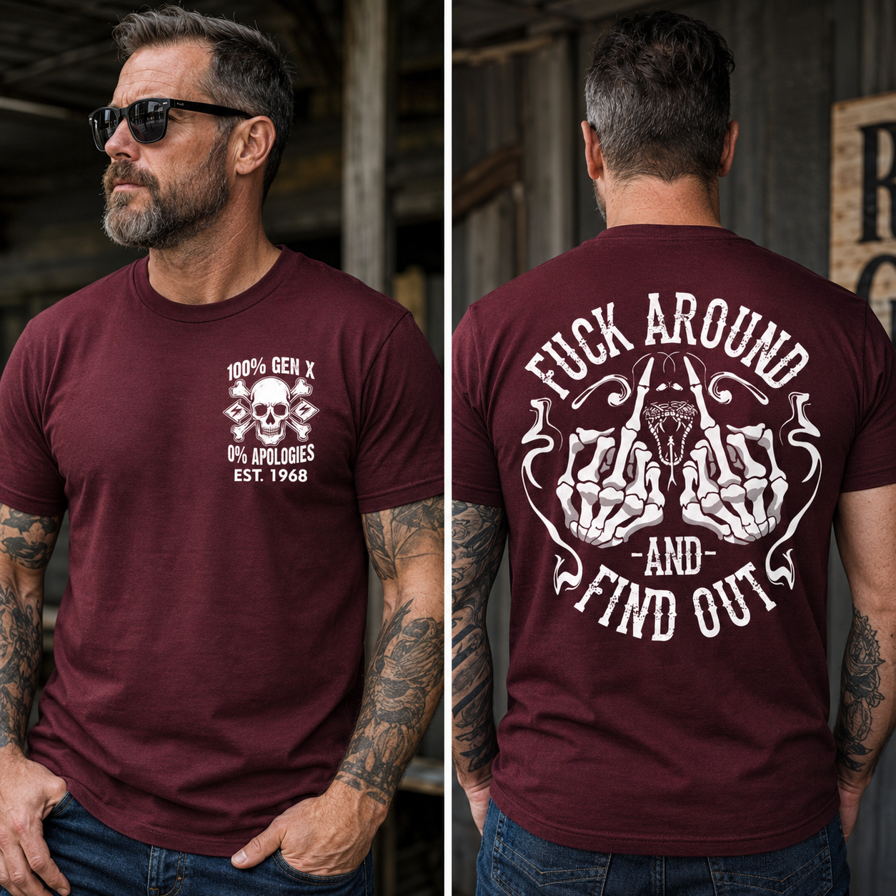 Custom Birth Year  Generation X Fuck Around And Find Out T-shirt
