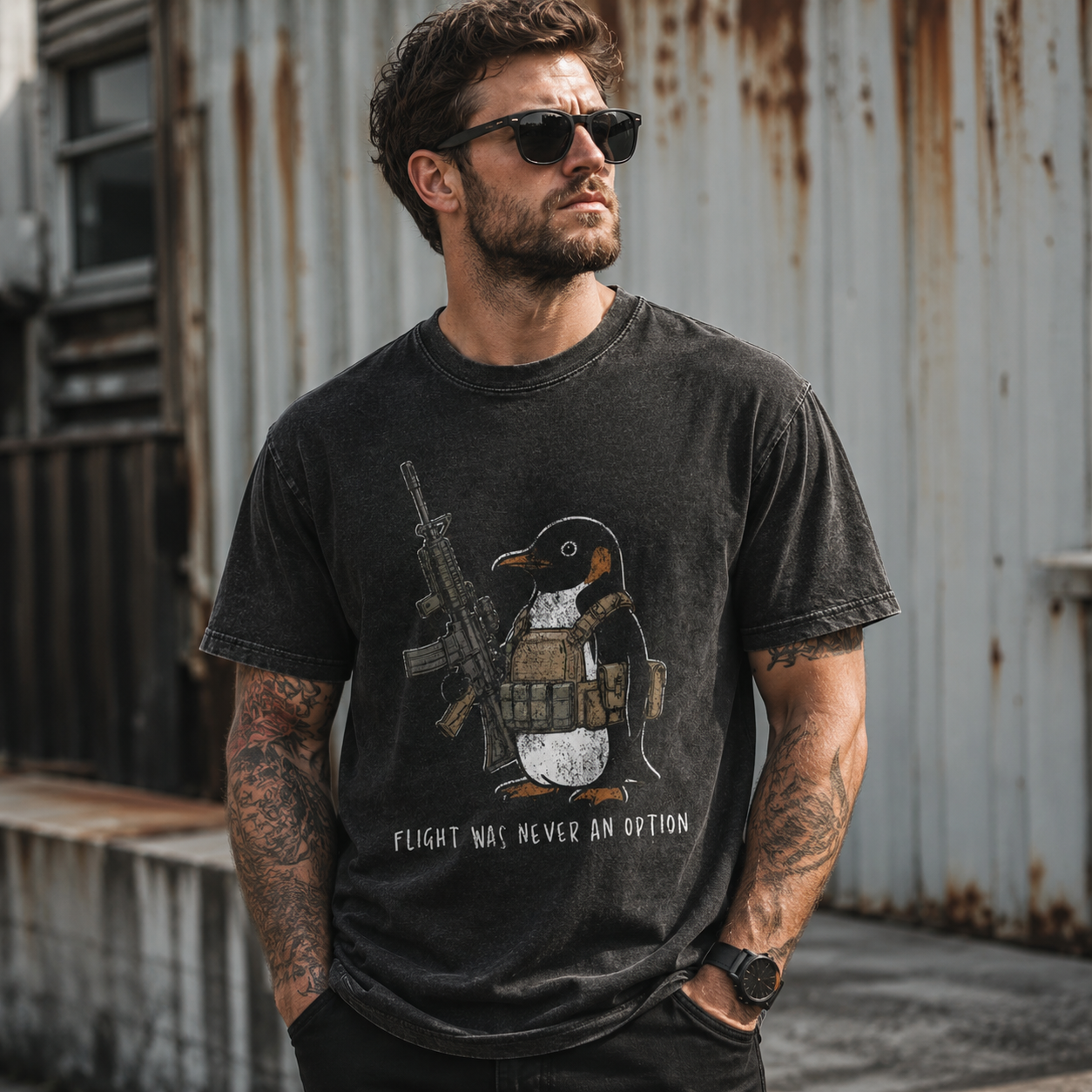 Flight Was Never An Option Vintage Comfort Colors Tee