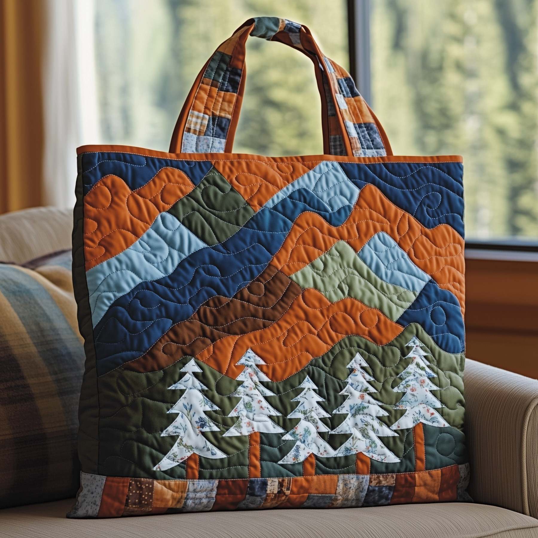 Hippie Quilted Tote Bag