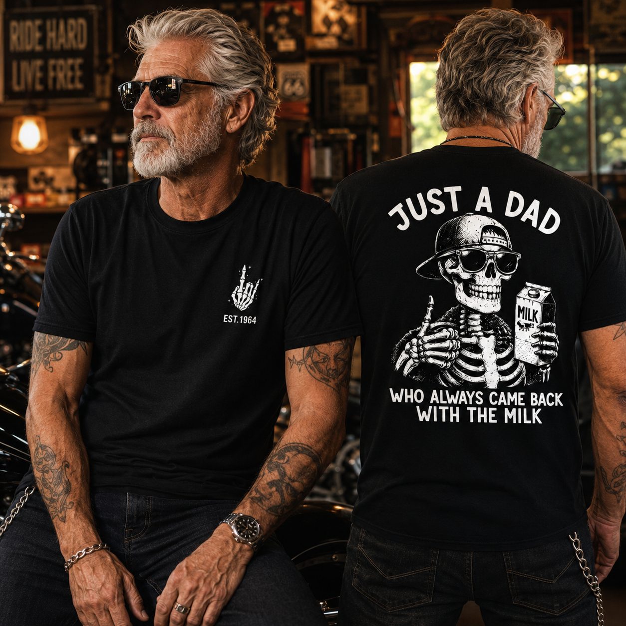 Just A Dad Who Always Came Back With The Milk Custom Year T-shirt