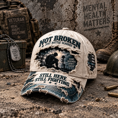 Veteran Mental Health Awareness PTSD Printed Baseball Cap