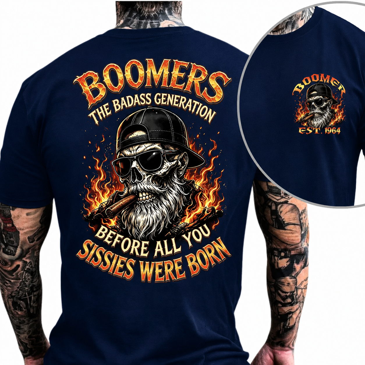 Custom Year Boomer T-shirt, Boomers The Badass Generation Before All You Sissies Were Born T-Shirt