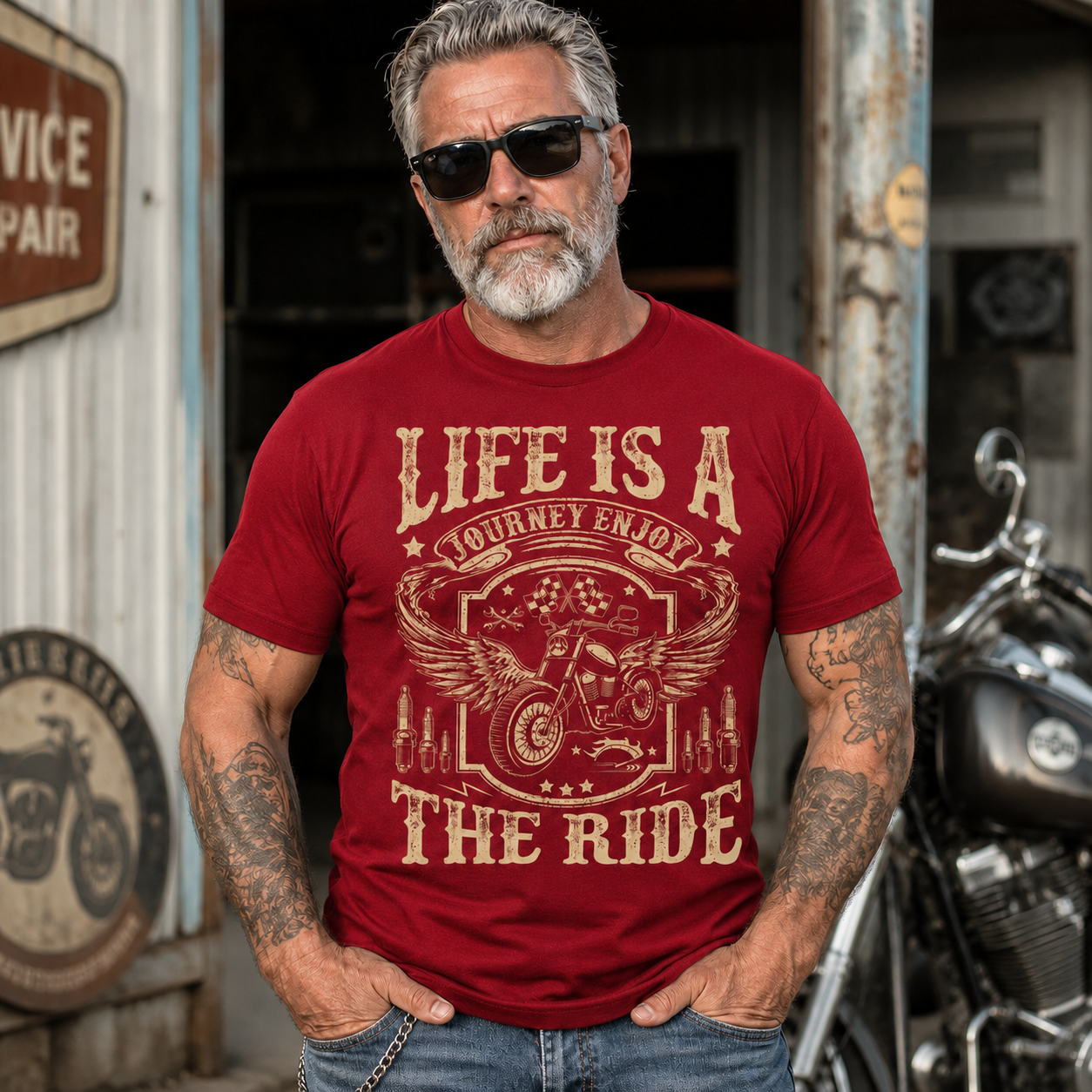 Biker Wife Girl I Ride My Own Biker Funny Motorcycle Biker Racing T Shirt