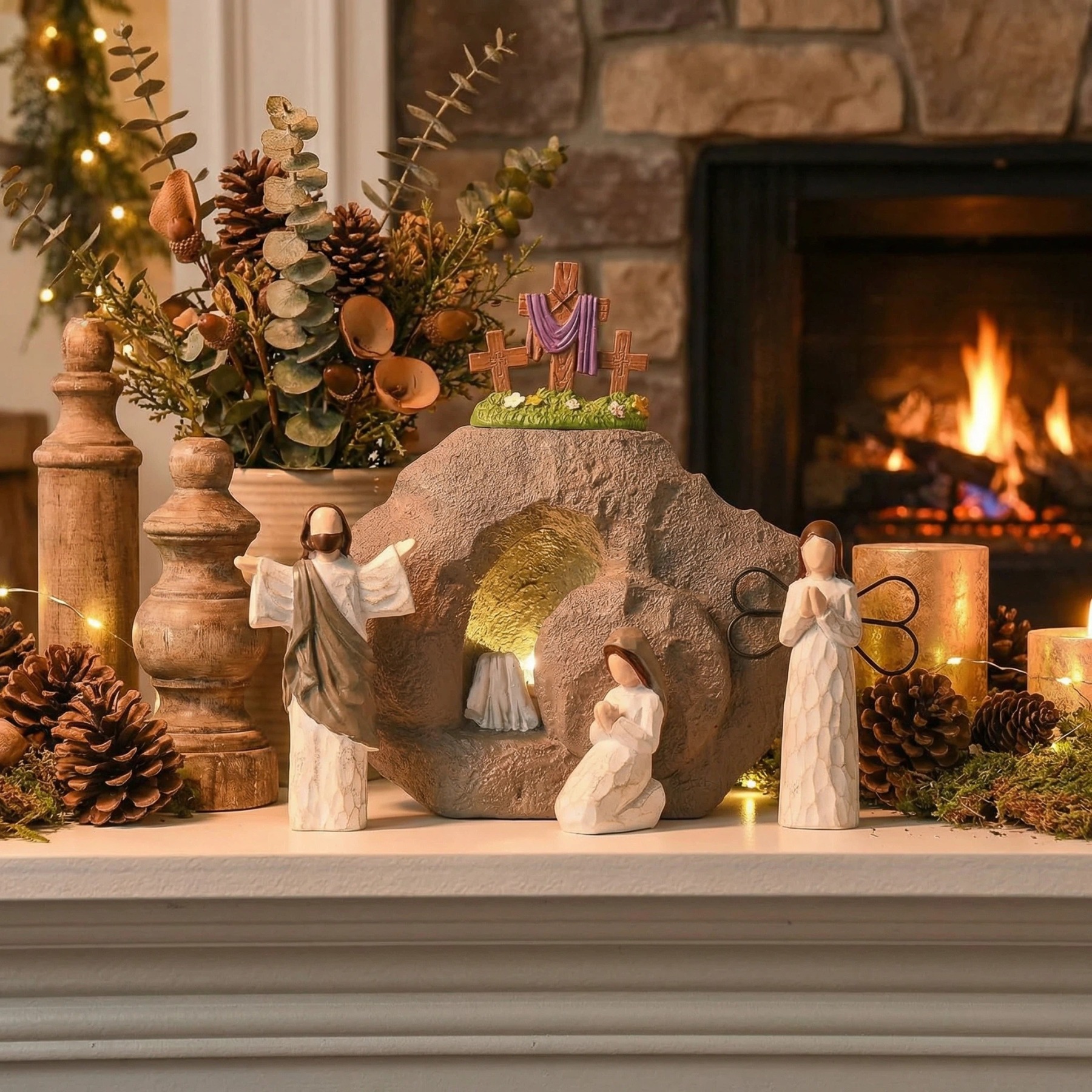 Resurrection Light Empty Tomb Easter Scene